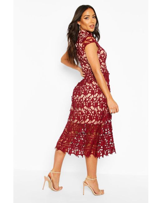Boohoo Boutique Lace Midi Skater 