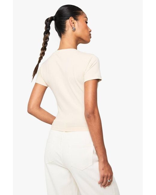 Boohoo White Basics Fitted Top