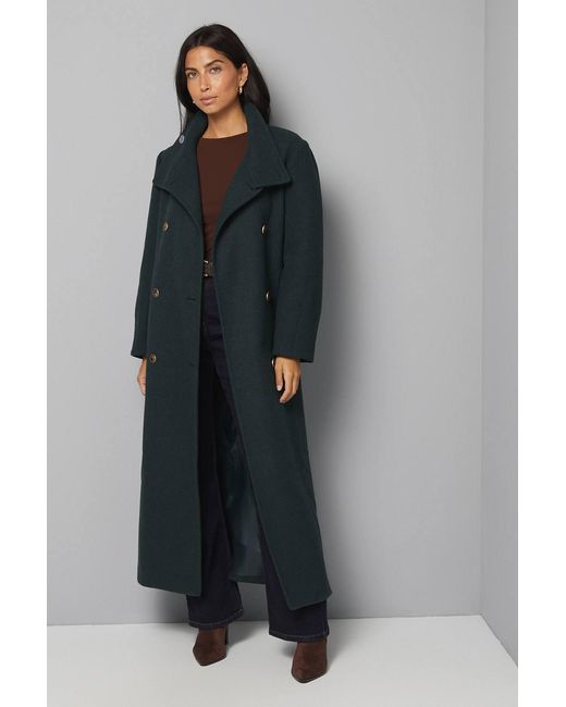 Wallis Gray Funnel Neck Coat