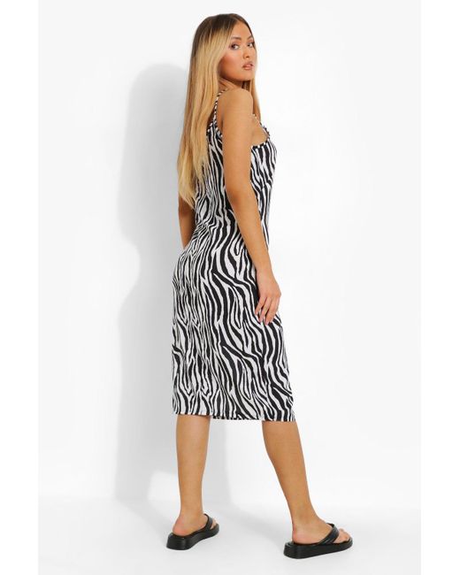 zebra cami dress