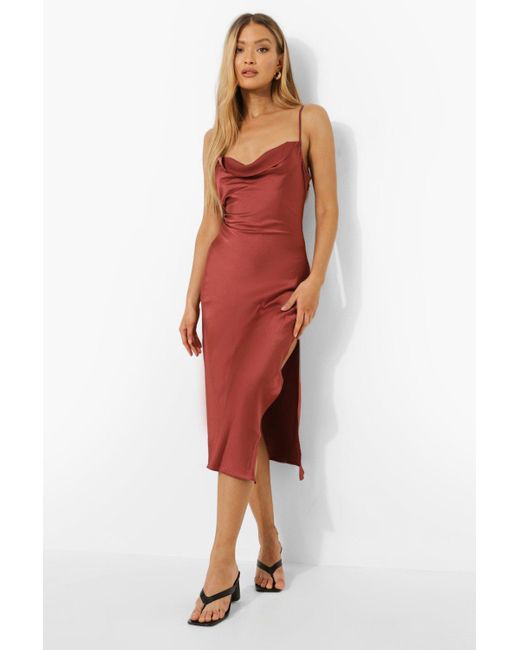side split slip dress