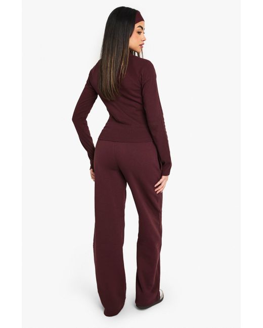 Pantalón Deportivo Recto Boohoo de color Red