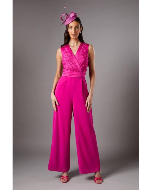 Coast Pink Lace Top Jumpsuit