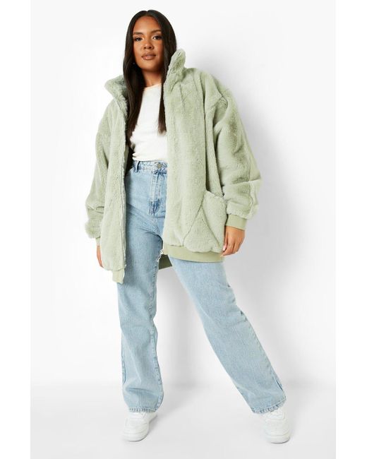 oversized faux fur jacket