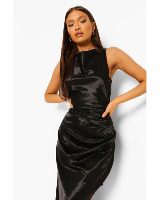 black dress high side split