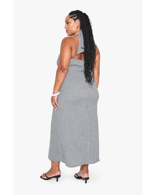 ladies white beach dress Hurxie Women's Summer Linen Maxi Contrast Spaghetti Strap Dress Backless Casual Party Dresses White,S white sundress main image 0