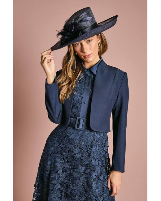 Coast Blue Feather Detail Hat