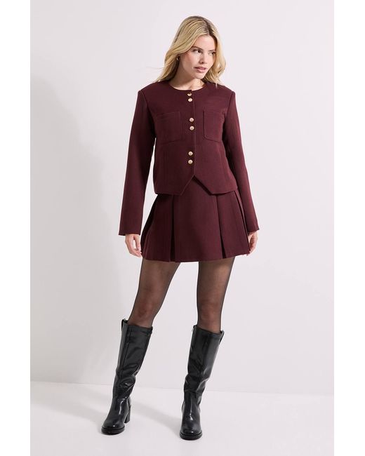 Dorothy Perkins Red Collarless Jacket