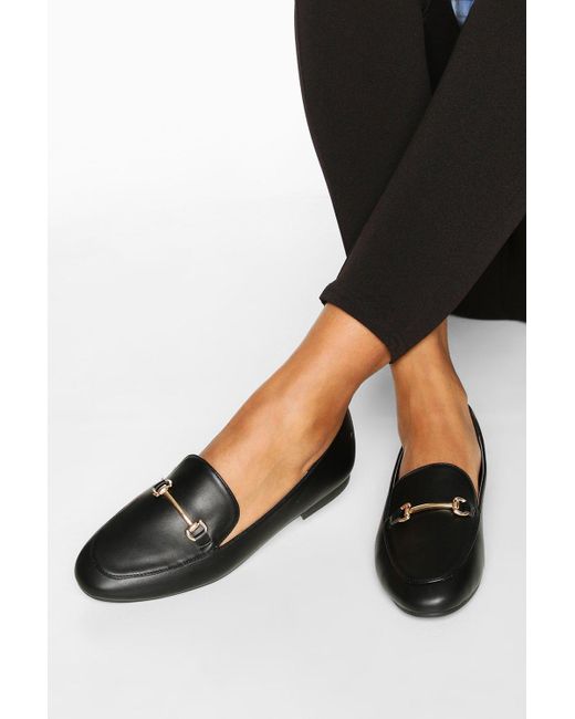 Womens loafers with gold bar Clearance