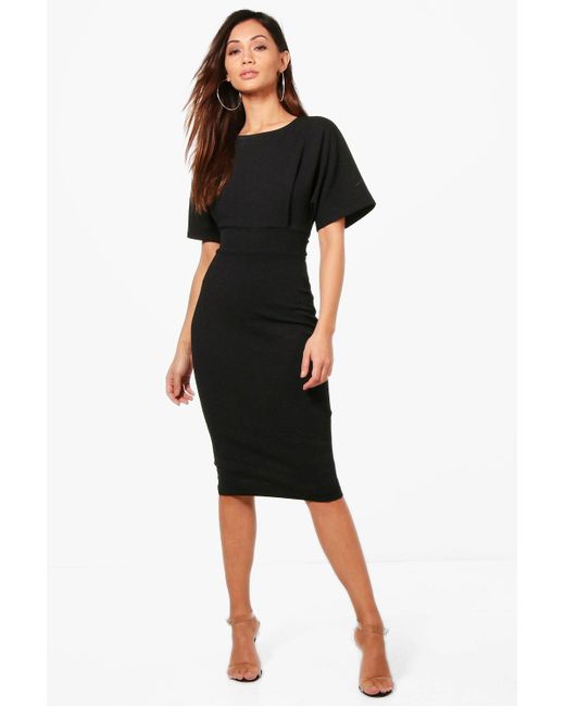 Petite tie waist formal wiggle midi dress Clearance