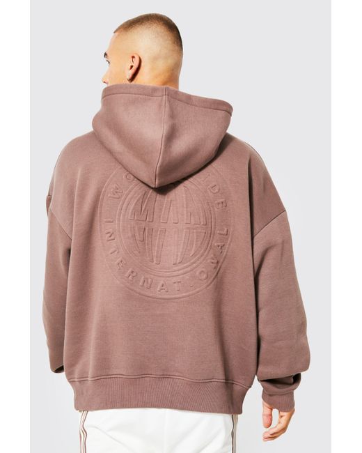 BoohooMAN Kastiger Oversize Man Hoodie in Pink für Herren | Lyst DE