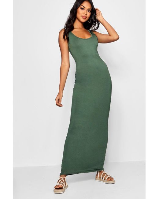 khaki green maxi dress