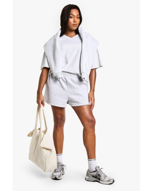 Camiseta Plus Oversize De Algodón Boohoo de color White