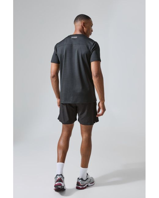 BoohooMAN Man Active X Og Gym Regular Fit Performance T-shirt in Gray für Herren