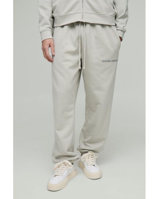 Pantalón Deportivo Oversize Grueso Edizione Limitata Boohoo de color Gray