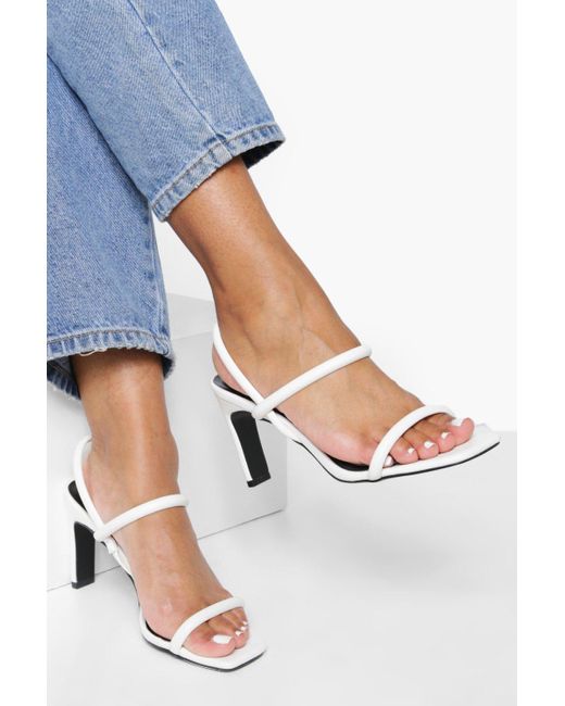 white backless heels