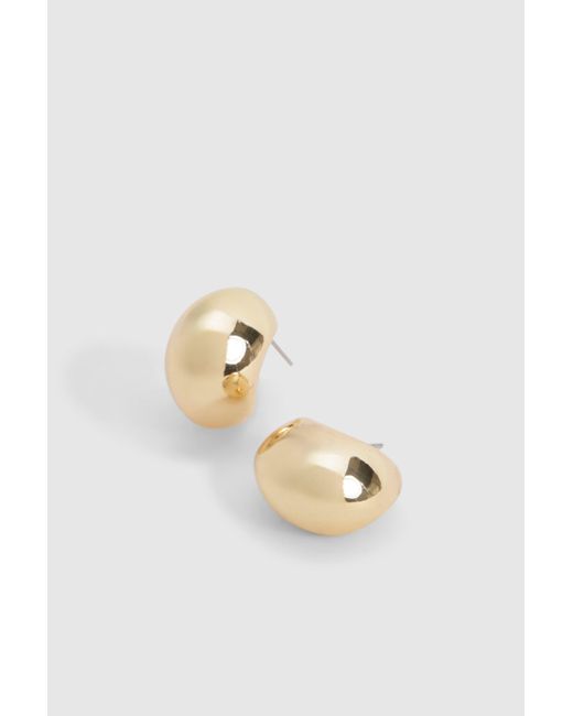 Gold Chunky Mini Hoop Earring Boohoo de color Metallic