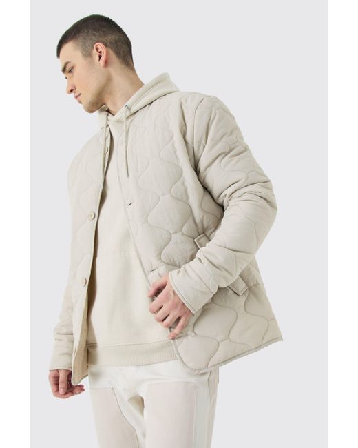 BoohooMAN Natural Tall Onion Quilted Liner Jacket for men