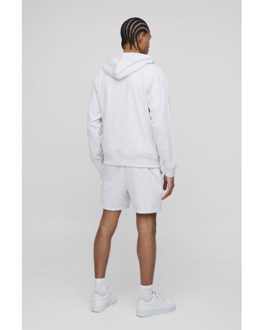 BoohooMAN Lockere kurze Basic Shorts in White für Herren