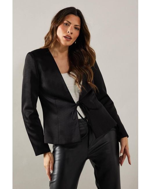 Wallis Black Tie Detail Jacket