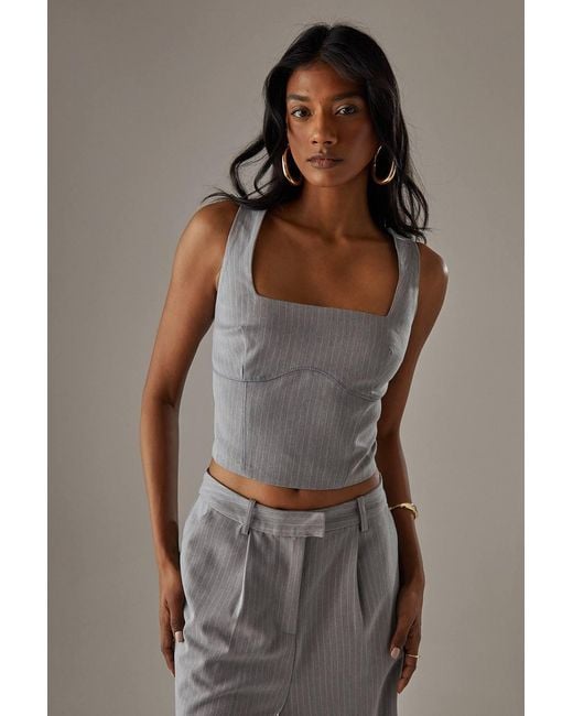 Warehouse Brown Tailored Square Neck Corset