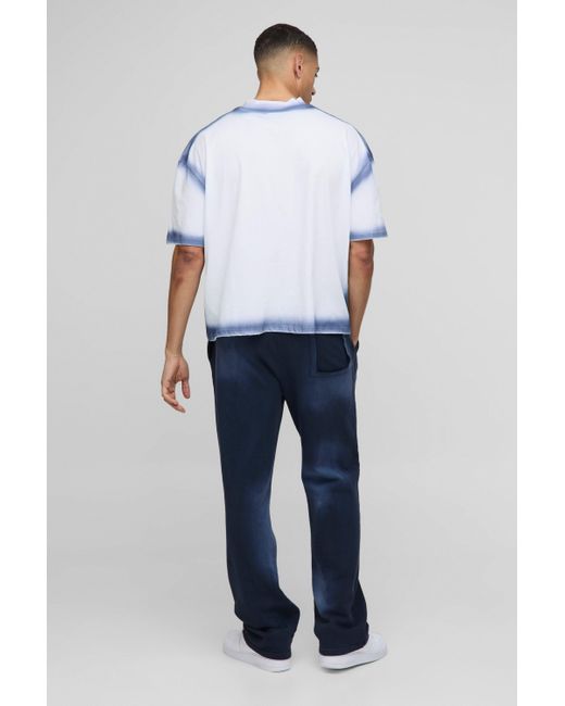 Camiseta Oversize Recta Con Lavado A La Piedra Boohoo de color White