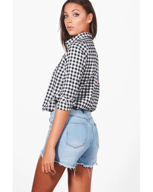 tall denim shorts womens