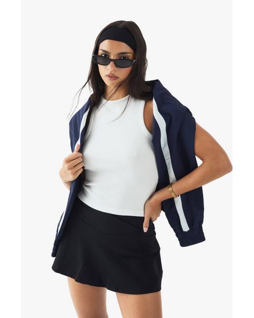 DSGN Studio Blue Ultra Sculpt Wrap Waist Tennis Skirt With Built