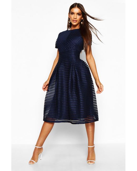 boohoo blue midi dress