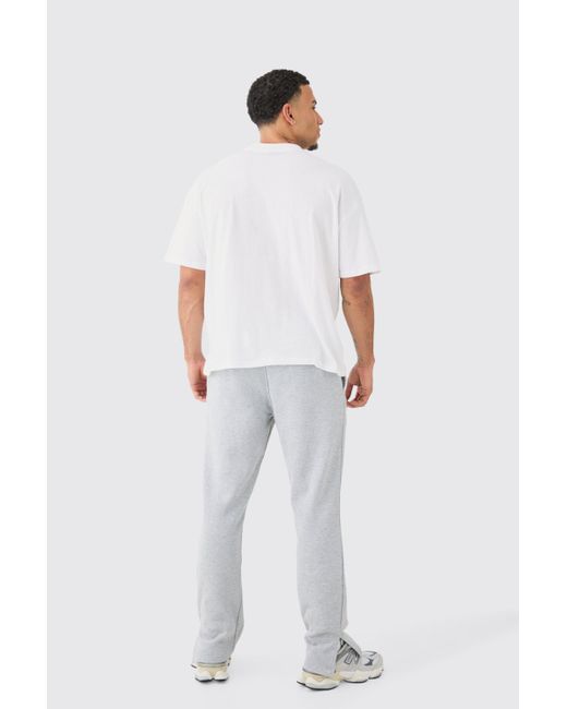 BoohooMAN White Oversized Extended Neck T-shirt for men