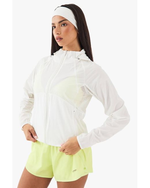 DSGN Studio White Light Weight Mesh Panel Running Jacket