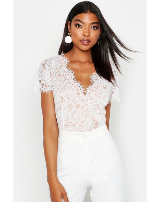 White Lace Bodysuit