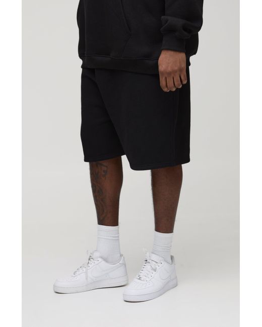 BoohooMAN Plus Oversize Basic Shorts in Black für Herren