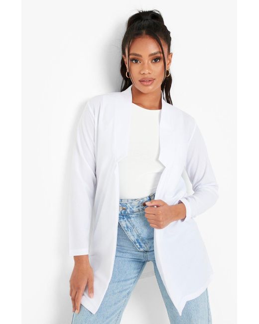 white longline blazer