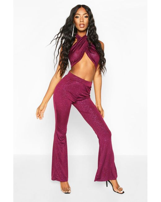 Buy BLENCOT Bell Bottoms for Women High Waisted Wide Leg Palazzo Pants  Bling Sequin Flared Trousers Apricot Small at Amazonin