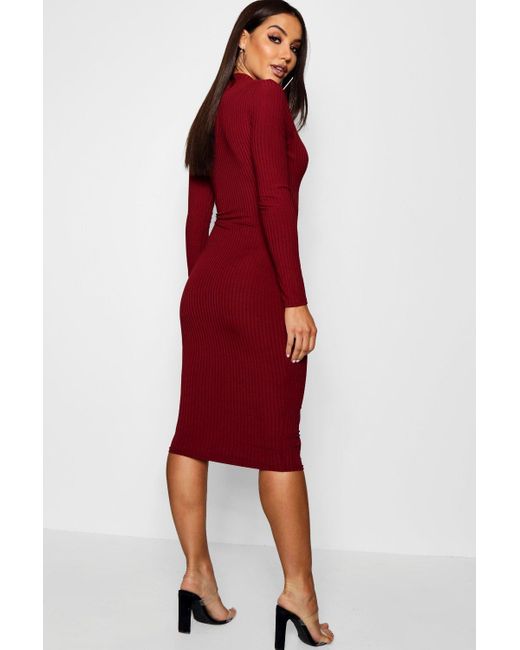 boohoo ribbed dress