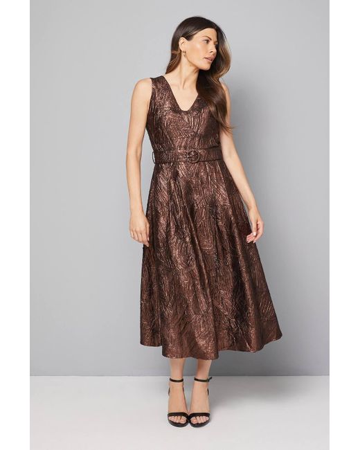 marge simpson wearing brown dress Brown Floral Jacquard Strapless Open Back Maternity Maxi Dress  PinkBlush