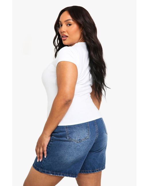 Camiseta Plus De Bebe Con Cowgirls Club Boohoo de color Blue