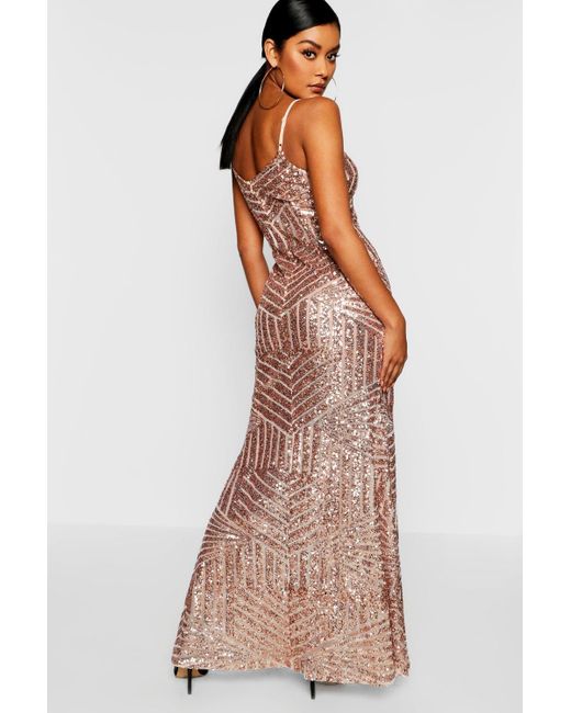 sequin and mesh maxi dress