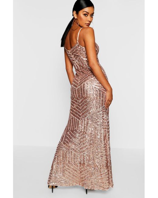 boohoo sequin maxi dress