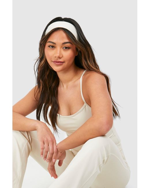 Boohoo White Premium Active Fabric Headband