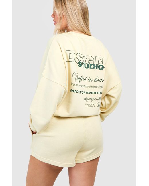 Boohoo Natural Plus Dsgn Studio Washed Oversized Sweatshirt