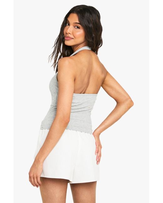 Boohoo White Built