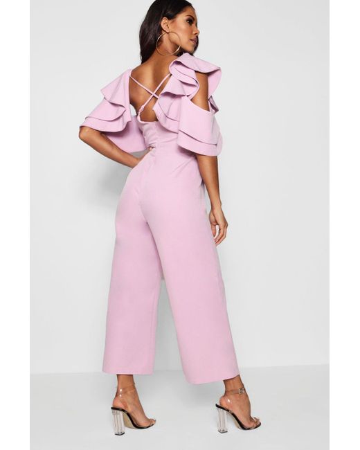 Boohoo Statement Ruffle Cross Back 