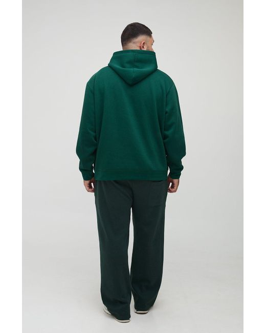Boohoo Green Plus Basic Oversized Over The Head Hoodie