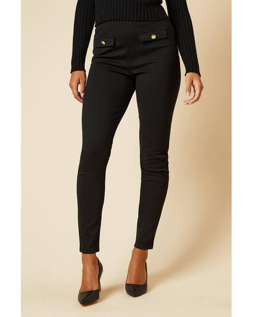 Dorothy Perkins Black Pocket Detail Ponte Trouser