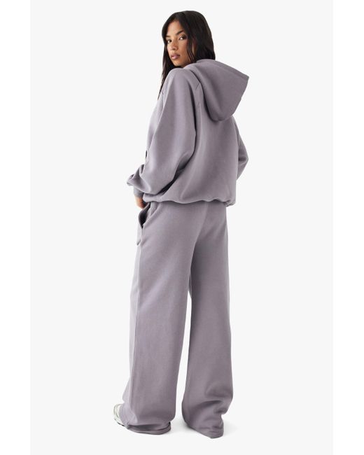 Pantalón Deportivo Recto Con Bordado Dsgn Studio Boohoo de color Purple