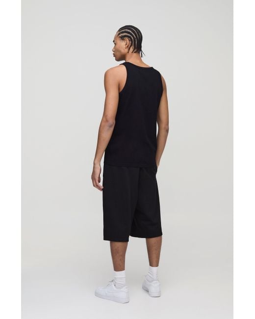 BoohooMAN Black Regular Fit 2 Pack Basic Vests for men