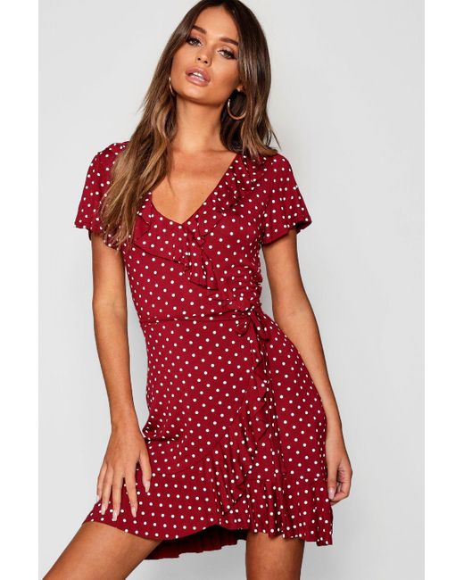 red spotty tea dress