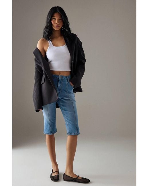 Warehouse Blue Denim Capri